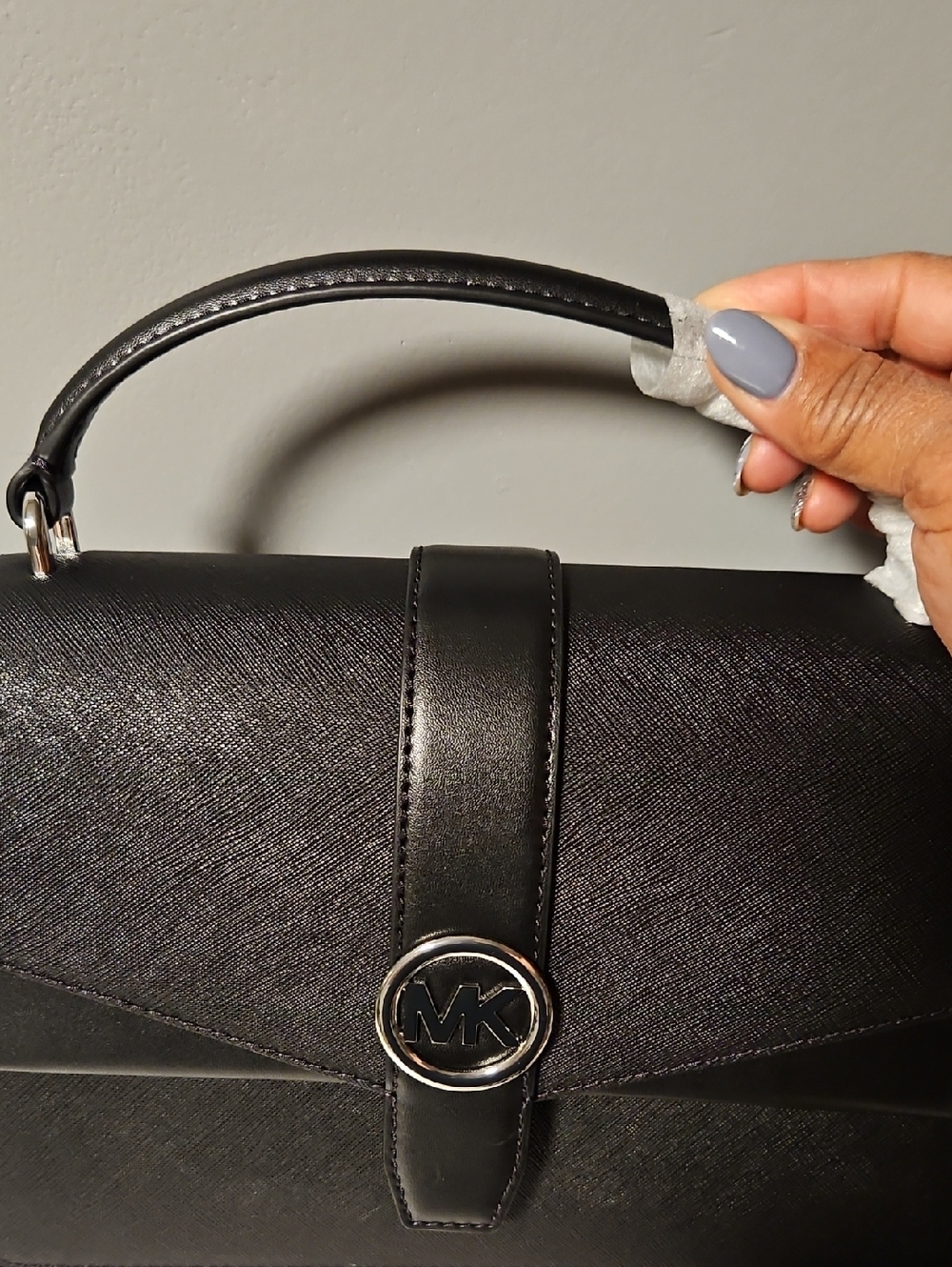 Michael Kors Greenwich Saffiano Leather Satchel - Picture 5 of 12